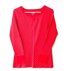 Long sleeved polka dot